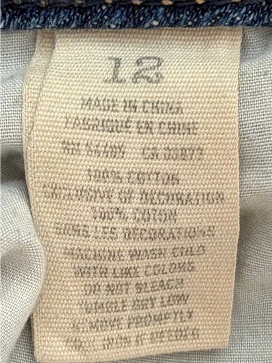 American Eagle Outfitters Distressed Denim Mini Skirt - Blue Wash - Size 12 - Picture 10 of 10